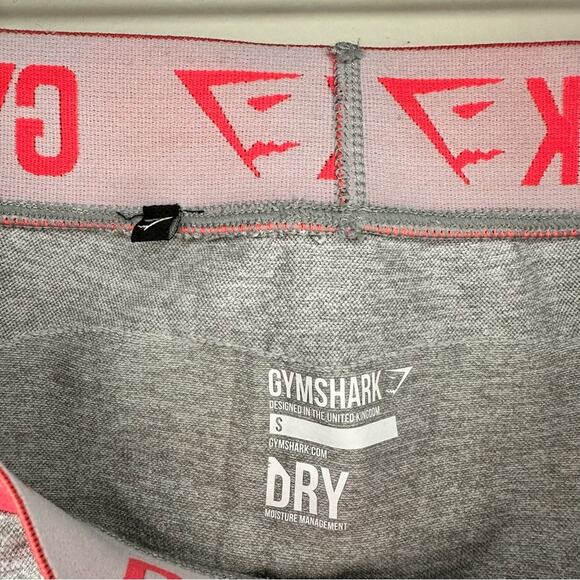 GYMSHARK Flex Leggings Gray & Pink Dry Moisture size S - Picture 5 of 6